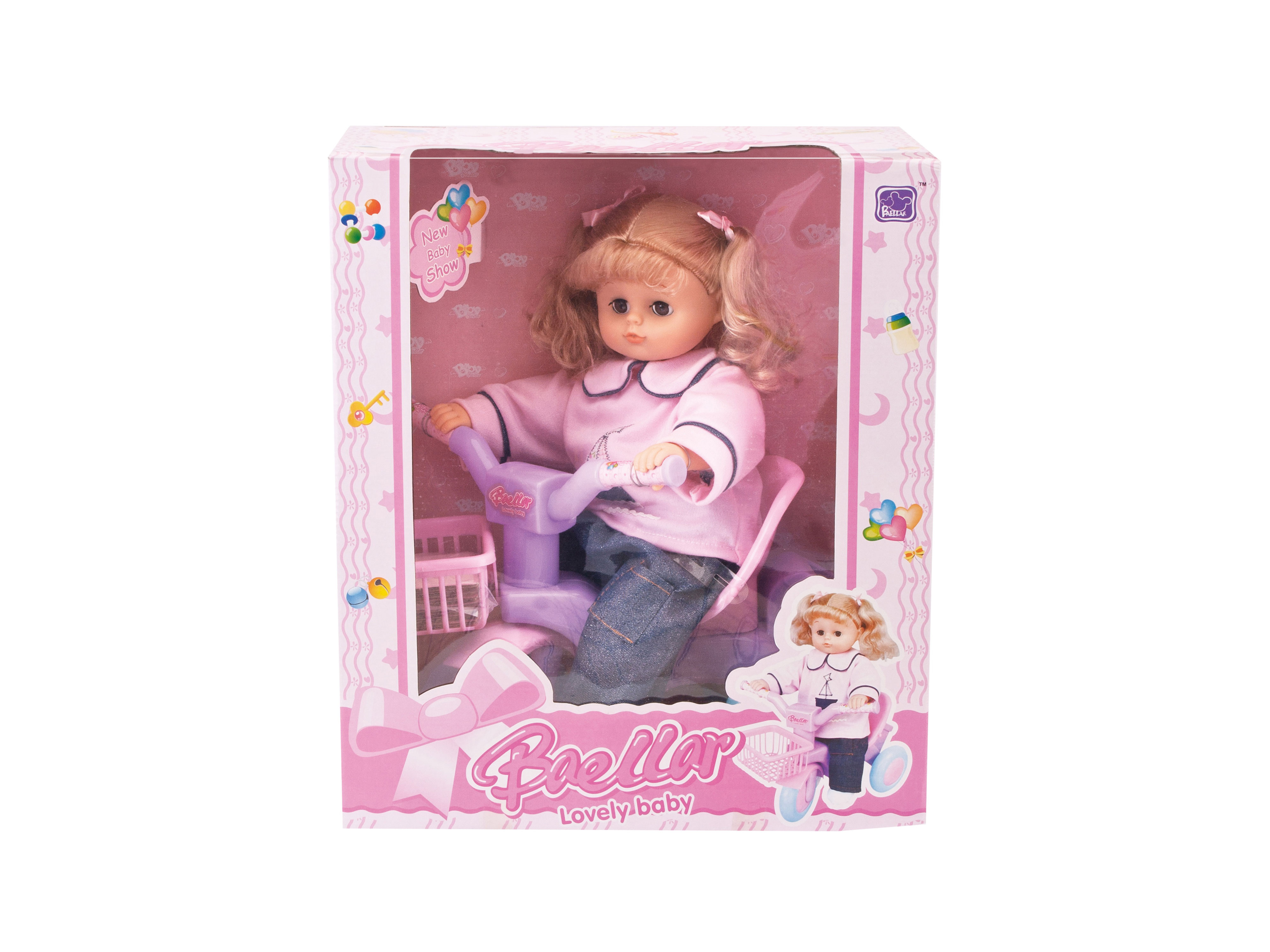 

Кукла 38 см с велосипедом BAELLAR (5299)