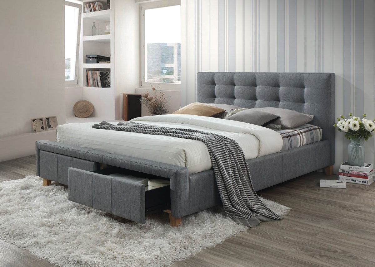 

Двуспальная кровать Signal Ascot 160X200 Серый
