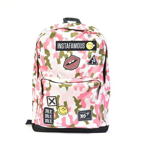 

Повседневный городской рюкзак YES T-67 Smiley World Military girl 41x32x13см 17л Разноцветный