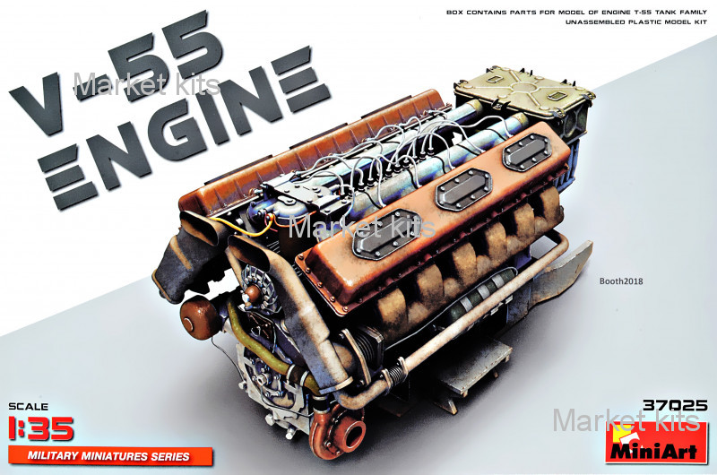 

Двигатель V-55 для танка Т-55 1:35 MINIART (MA37025)