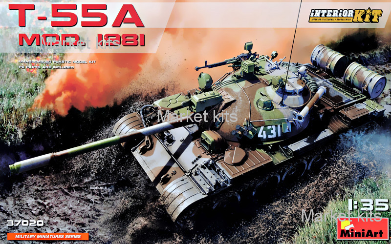 

Средний танк Т-55А образца 1981 г. 1:35 MINIART (MA37020)