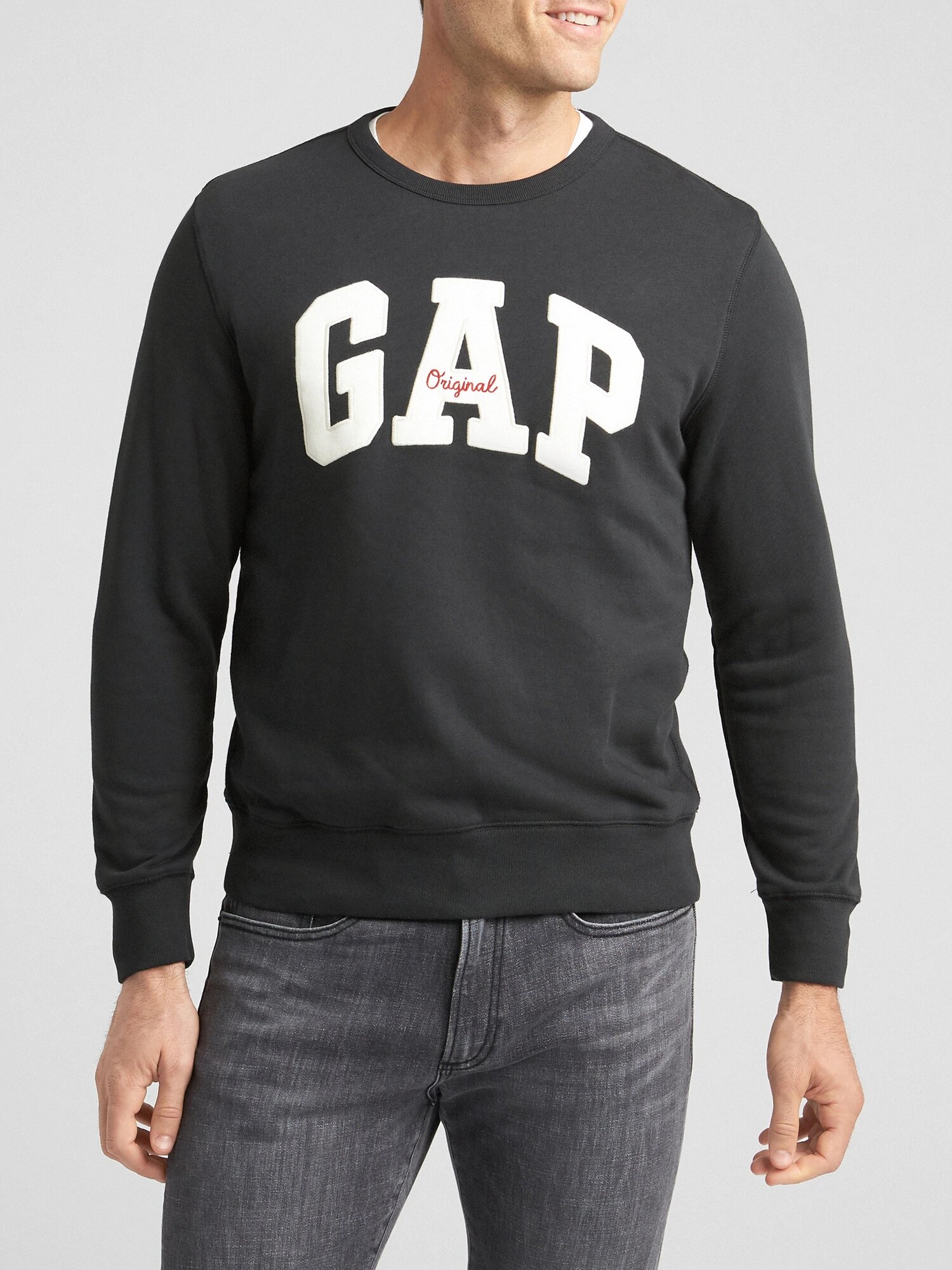 

Свитшот мужской реглан GAP art971614 (Черный, размер M)