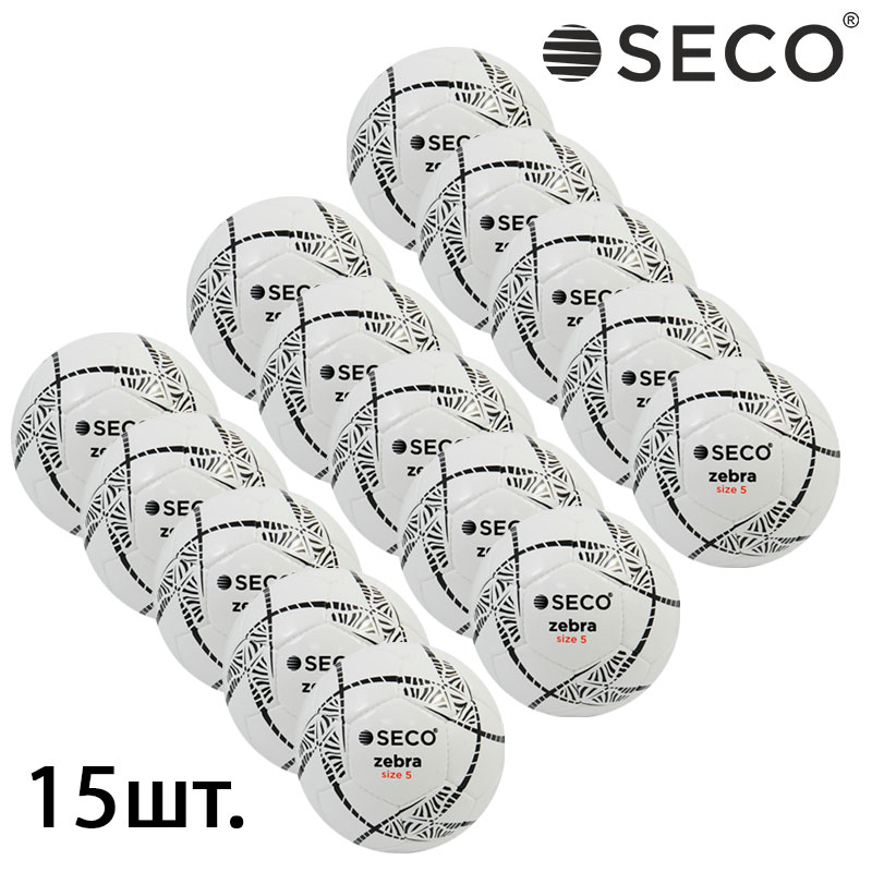 

Футбольные мячи оптом SECO Zebra Размер: 5 15 штук