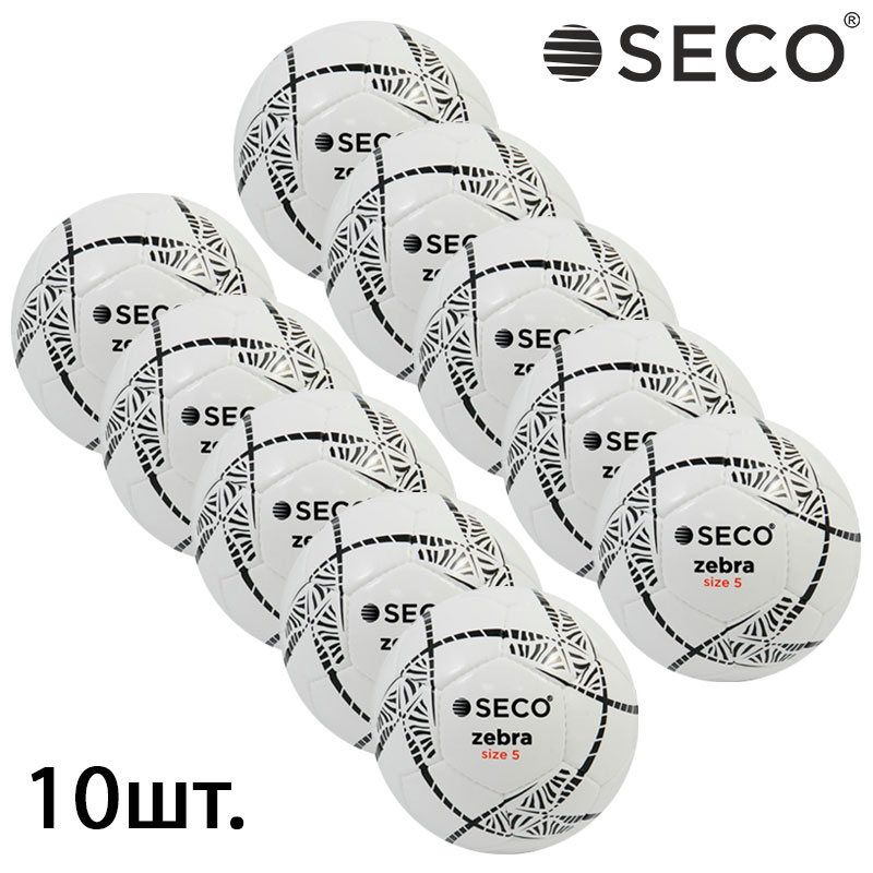 

Футбольные мячи оптом SECO Zebra Размер: 5 10 штук