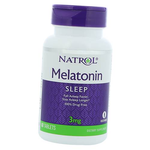 

Мелатонин, Melatonin 3, Natrol 60таб (72358004)