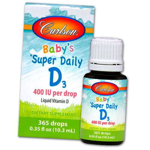 

Витамин Д для детей, Baby's Super Daily D3, Carlson Labs 10мл (36353009)