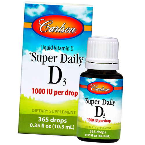 

Витамин Д жидкий, Super Daily D3 1000, Carlson Labs 10мл (36353016)