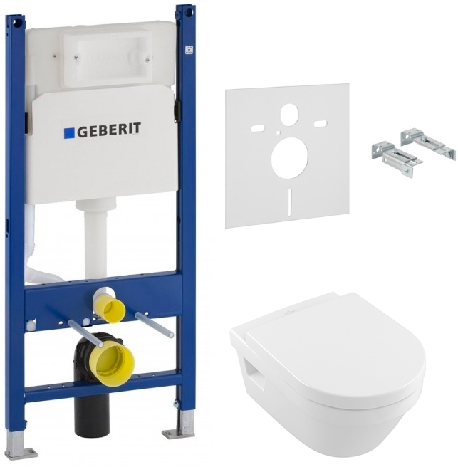 

Инсталляция GEBERIT 458.126.00.1 + унитаз VILLEROY&BOCH Architectura Directflush 5684HR01 + сиденье Soft Close
