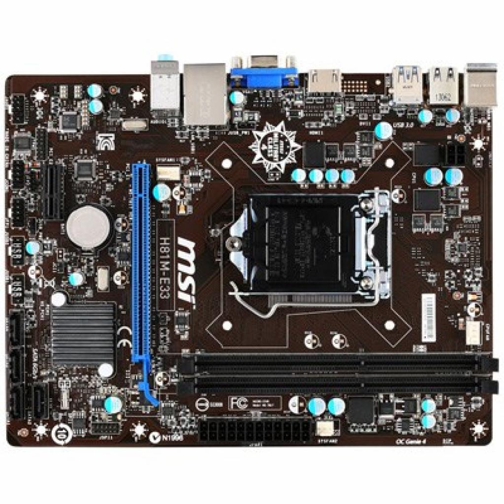 

Материнська плата MSI H81M-E33