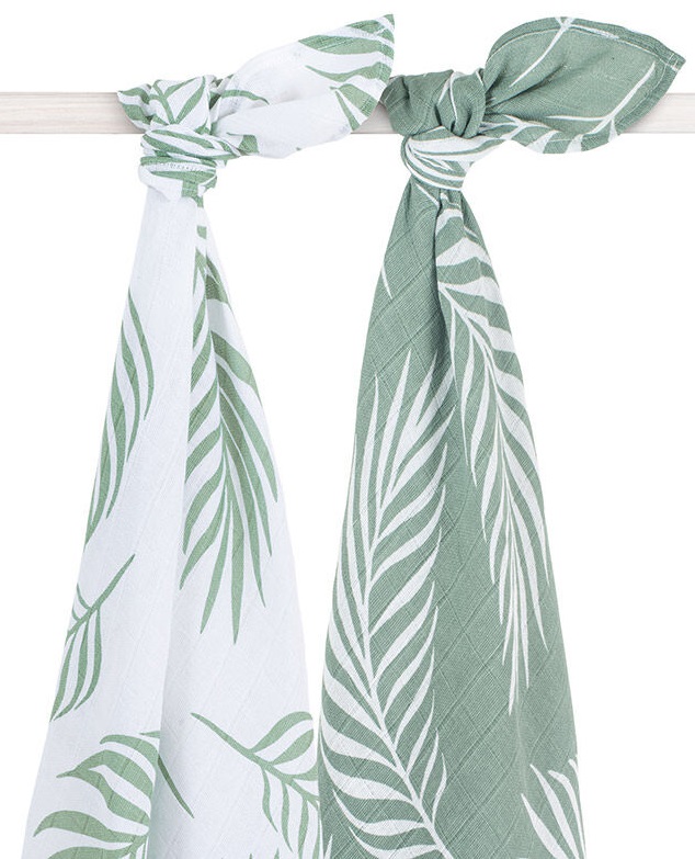 

Набор муслиновых пеленок Jollein Nature 115х115 2 шт Ash Green (8717329354043)