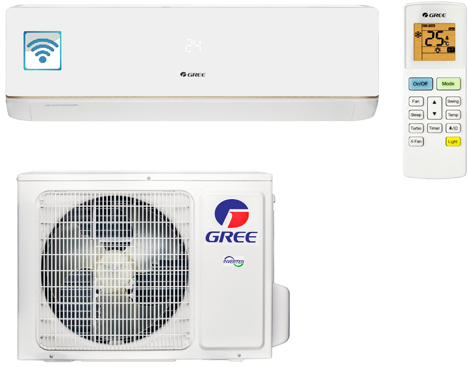 

Кондиционер GREE GWH24AAD-K3DNA5A (BORA INVERTER Wi-Fi)