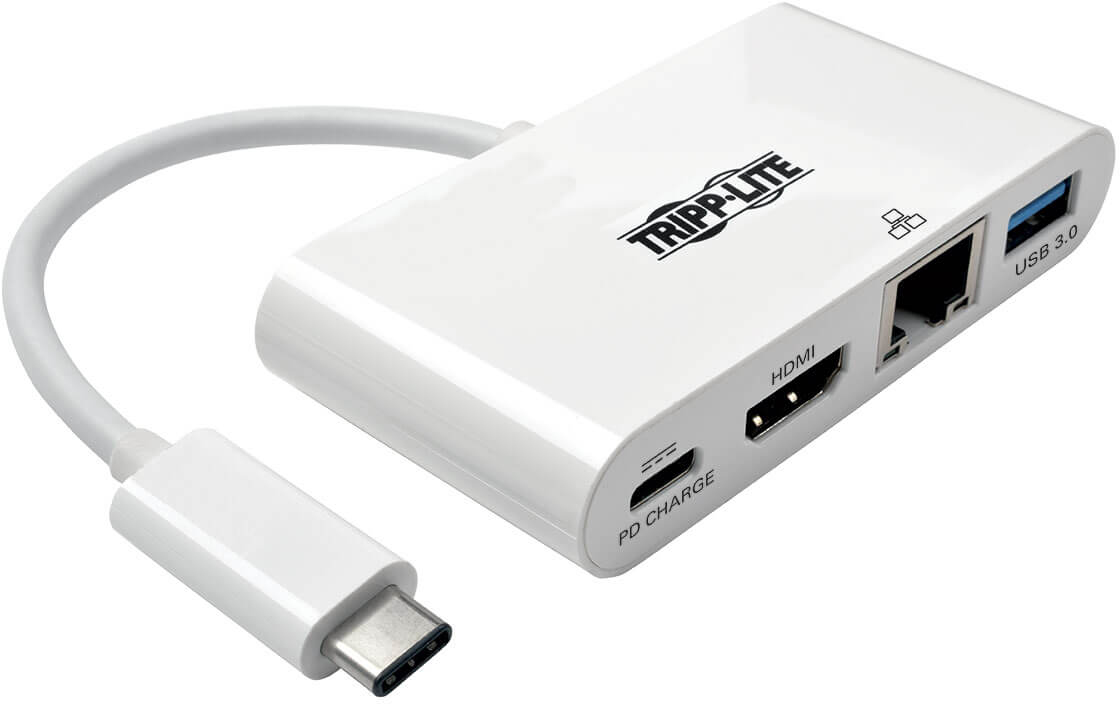 

USB-хаб Tripp Lite USB-C (Male) + USB-C + HDMI + RJ45 + USB-A White (U444-06N-H4GU-C)