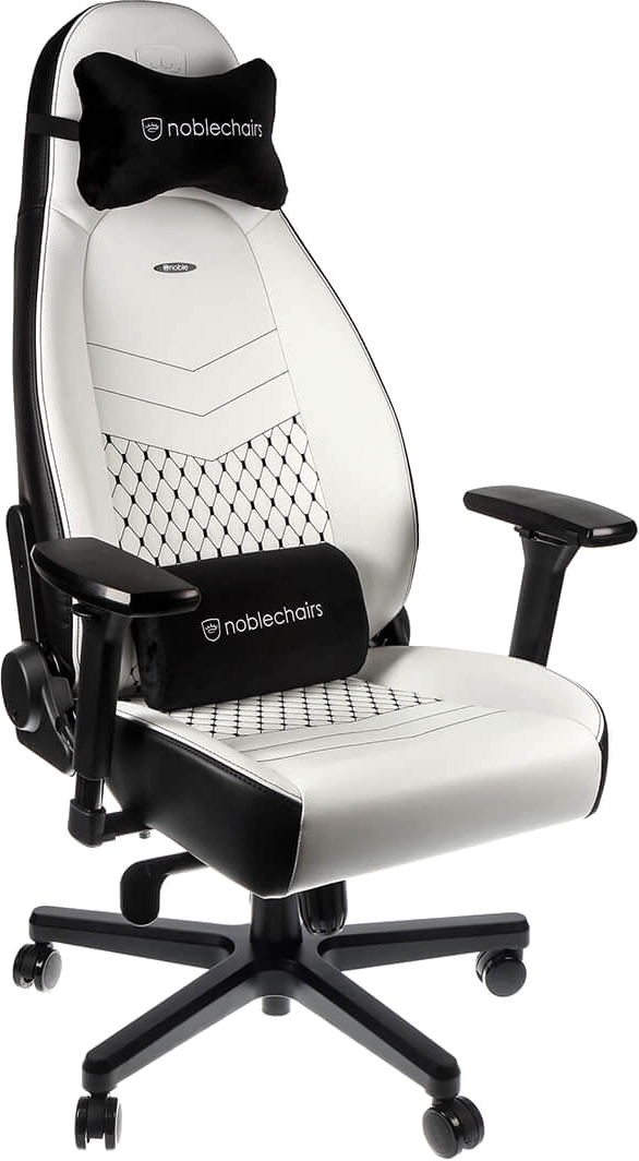 

Кресло геймерское NOBLECHAIRS Icon White/Black (NBL-ICN-PU-WBK)