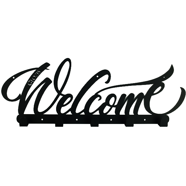 

Вешалка настенная Glozis H-078 50см х 18 см Welcome Black