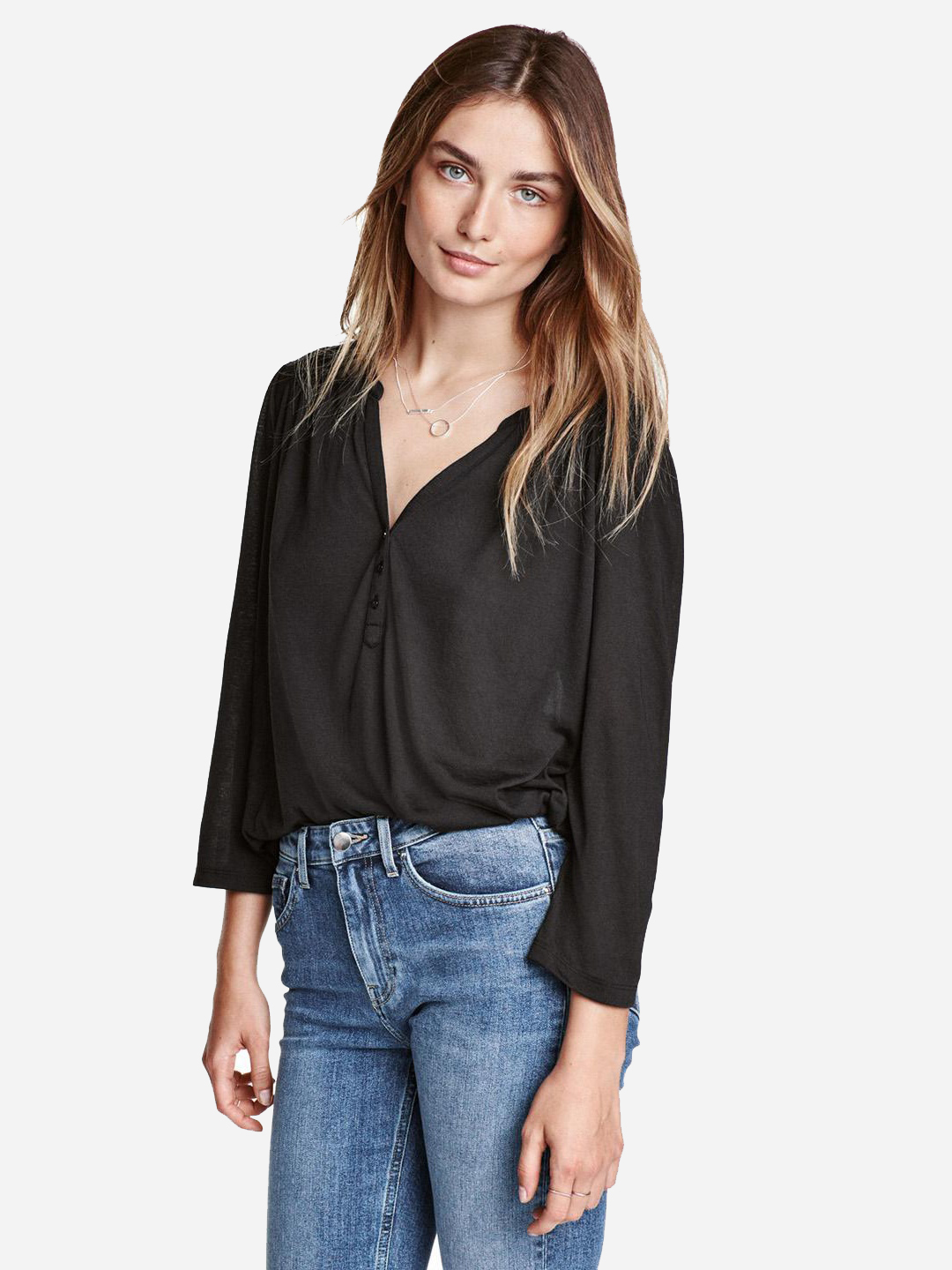 

Лонгслив H&M 308061010a06 M Черный
