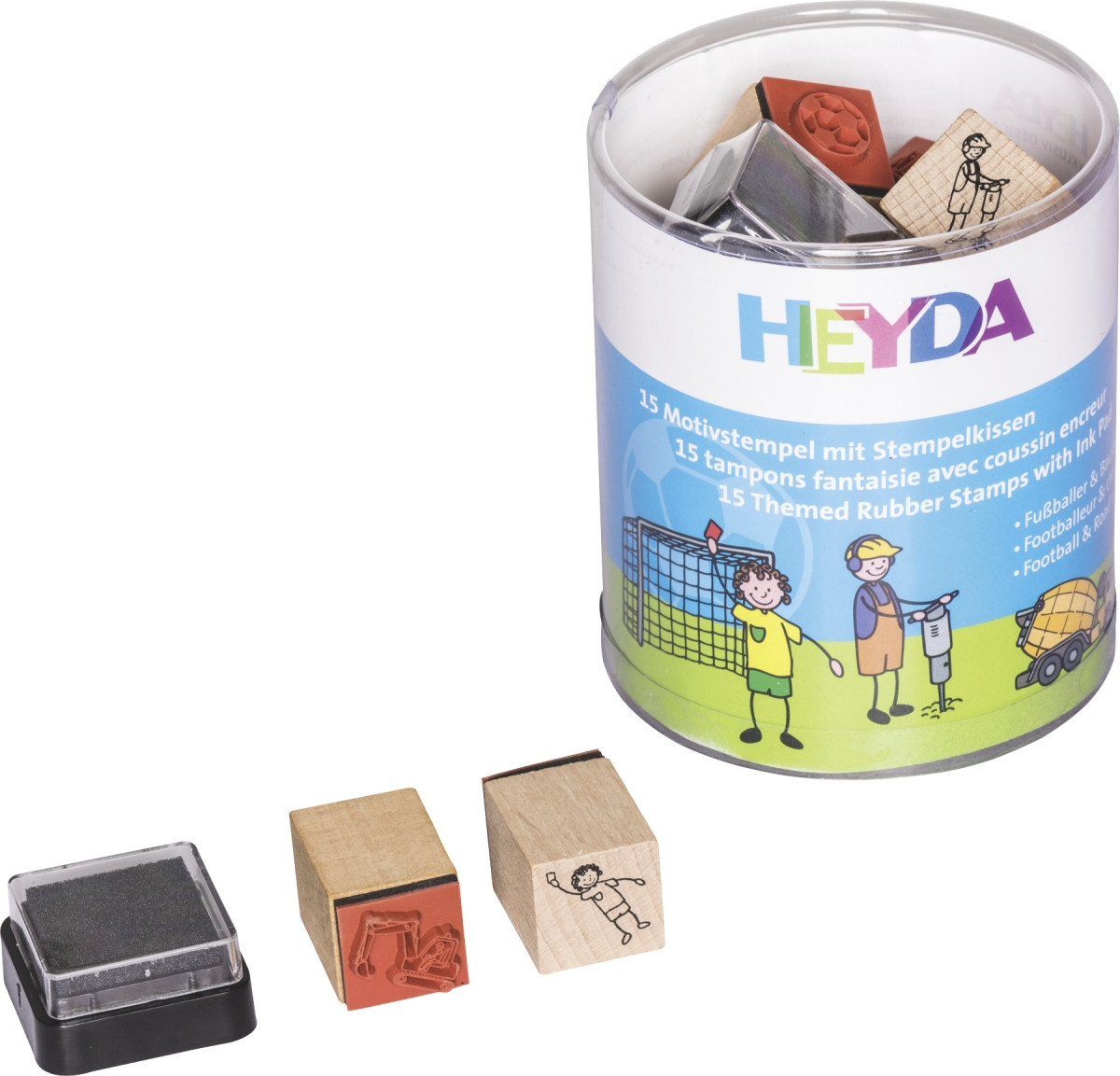 

Набор штампов Heyda Футбол и механизмы 15 шт