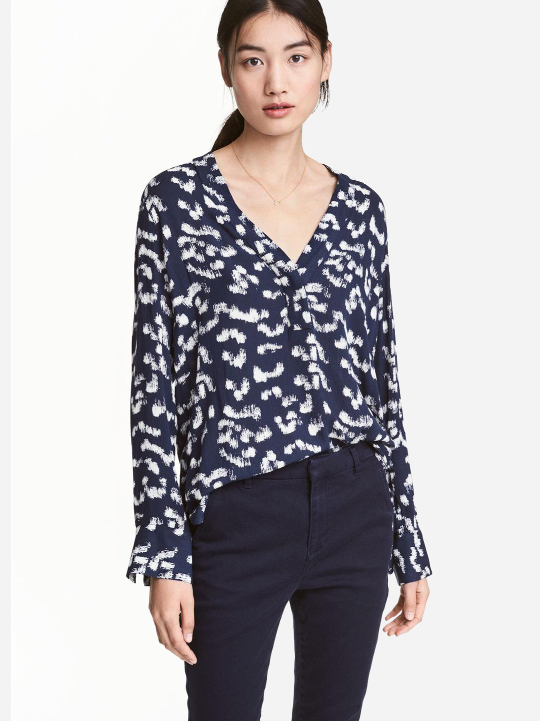 

Блузка H&M 457859001a22 36 Синяя