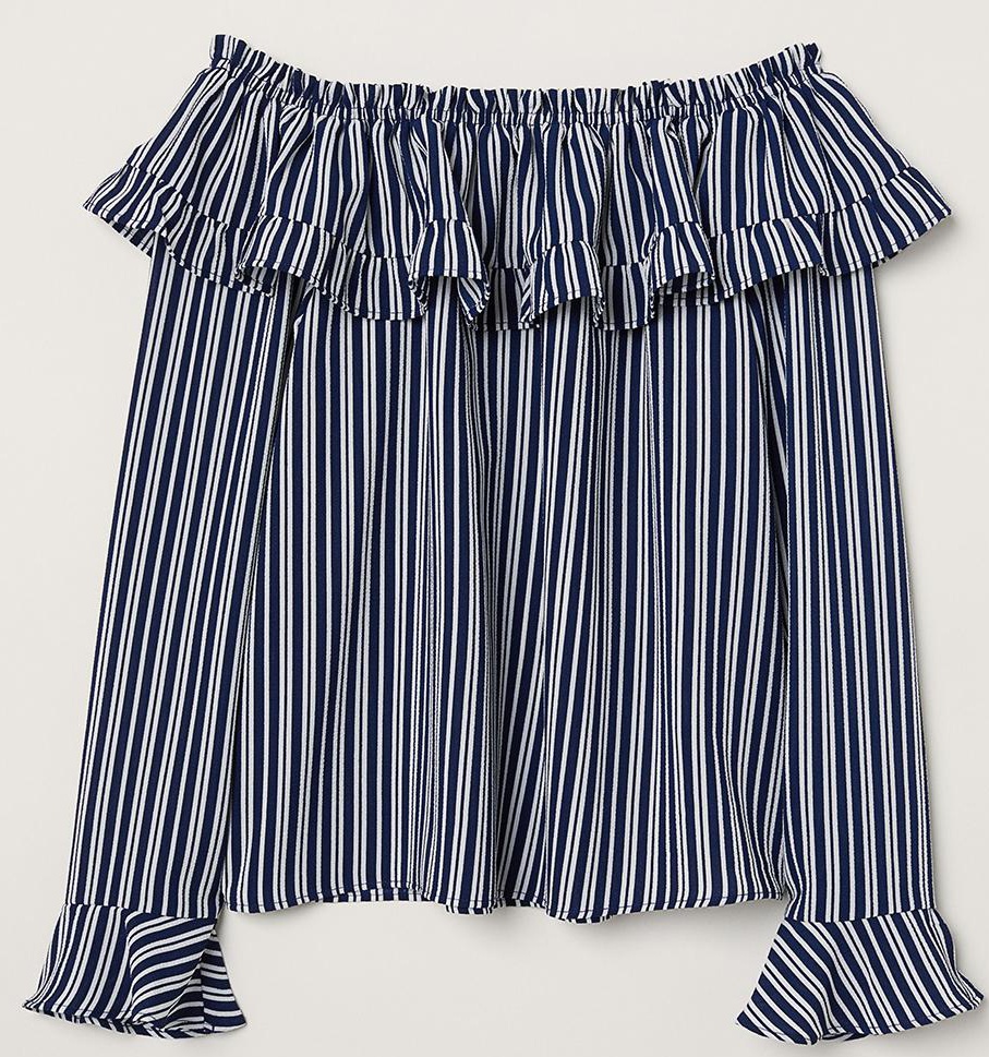 

Блузка H&M 615367005a22 32 Темно-синяя
