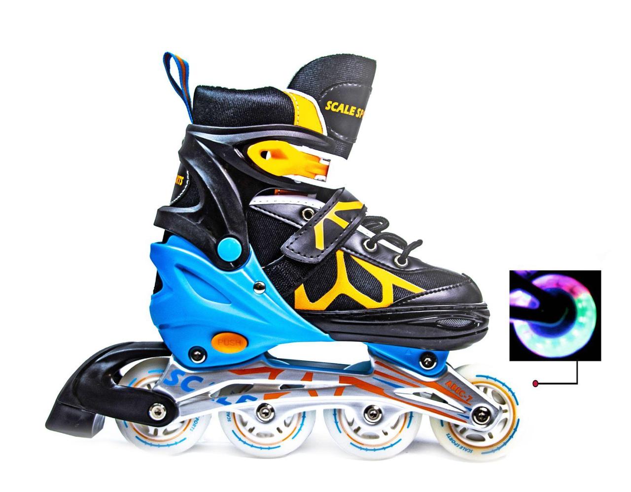 

Ролики Scale Sports LF 601A черно-оранжевые, размер 34-37