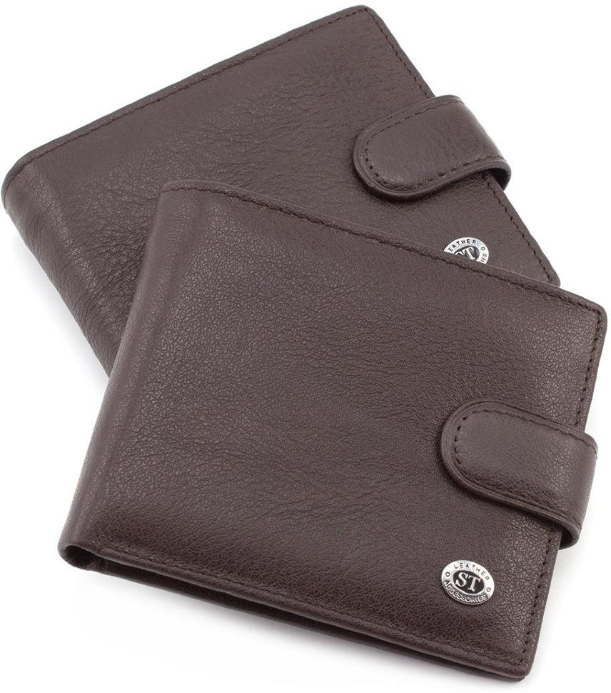 

Мужской кожаный кошелек ST Leather ST104 Coffee
