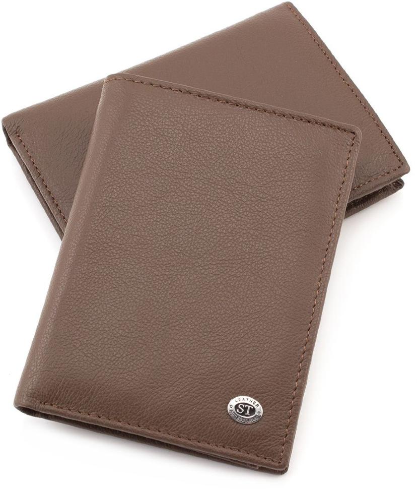 

Мужской кожаный кошелек ST Leather ST2 Coffee
