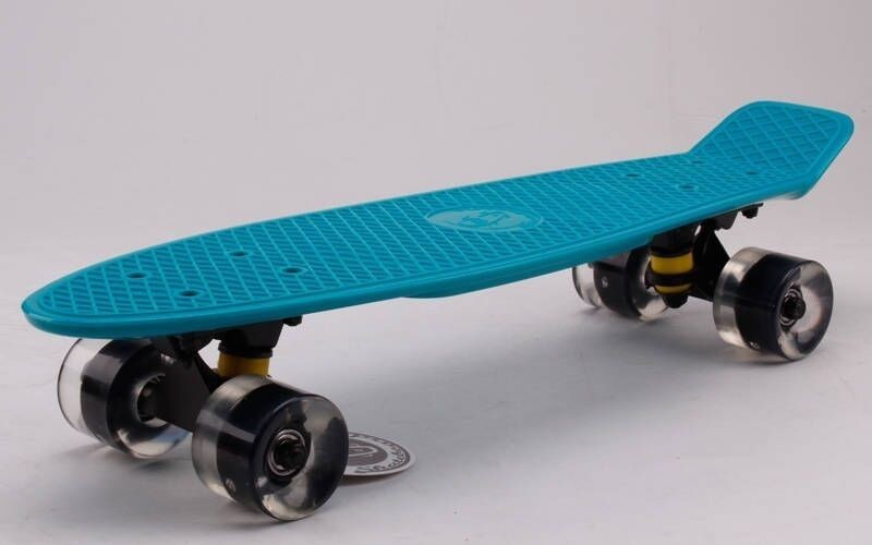 

Скейт борд Пенни Penny Fish Skateboards «Синий» с подсветкой колёс