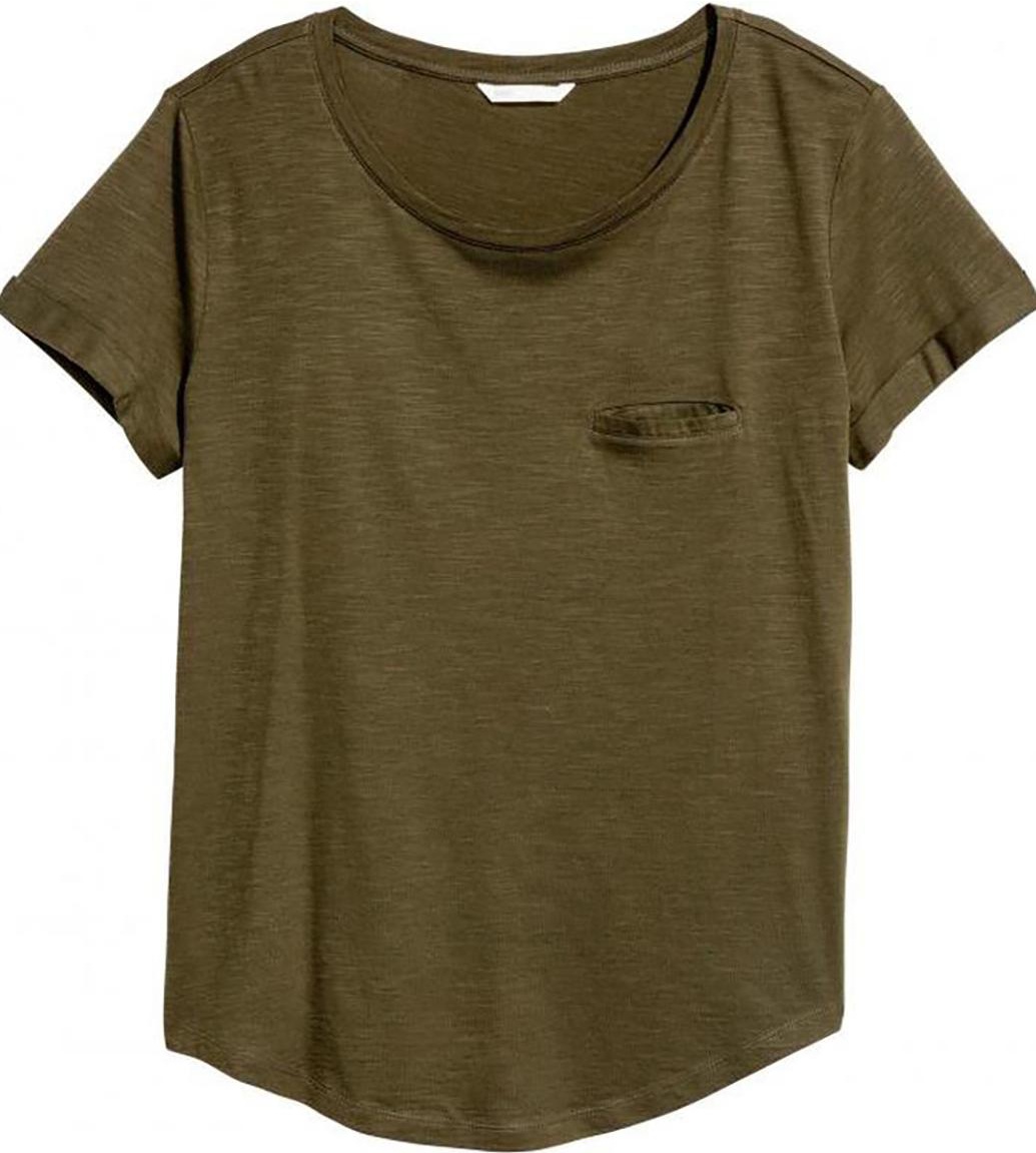 

Футболка H&M 189955a40 XS Хаки