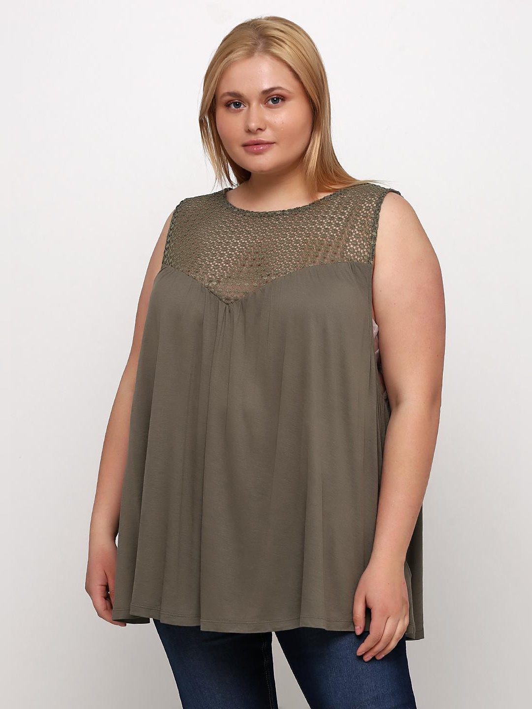 

Топ H&M 466924a44  Хаки, Топ H&M 466924a44 2XL Хаки