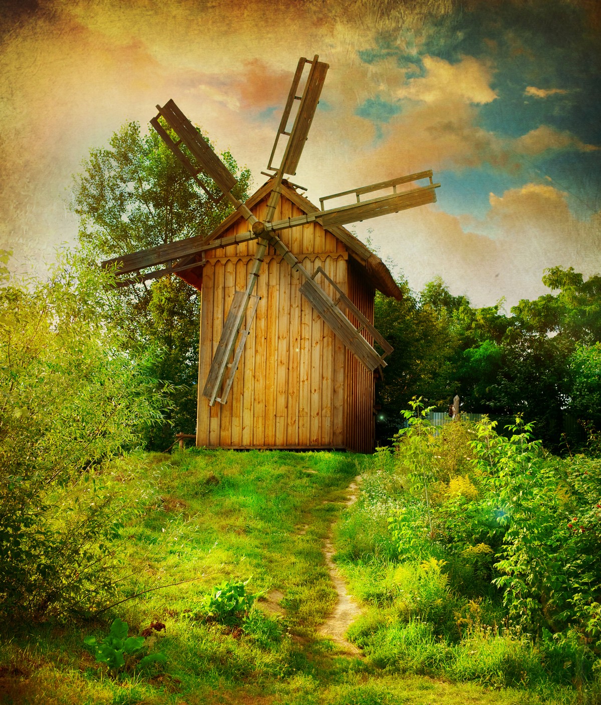 

BeHappy Фотообои Мельница NAT-177 Песок