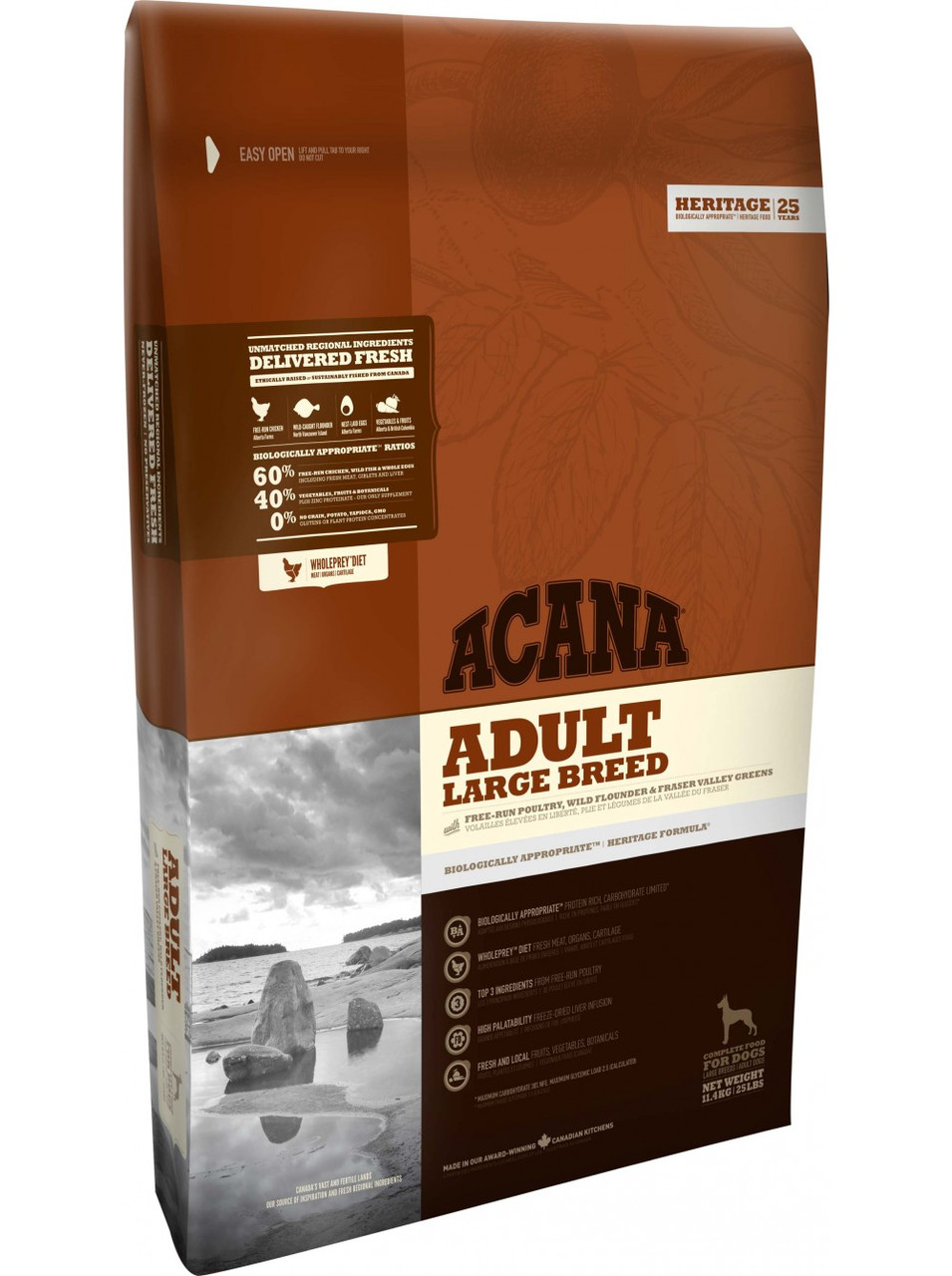 

Сухой корм ACANA Adult Large Breed для взрослых собак крупных и гигантских пород, 11,4 кг