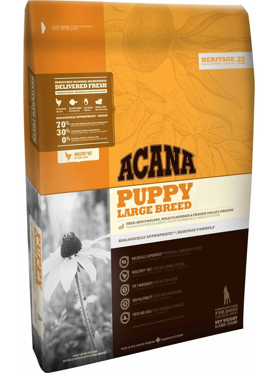 

Сухой корм ACANA Puppy Large Breed для щенков крупных пород, 11,4 кг