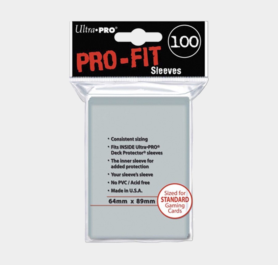 

Протекторы для карт Ultra Pro Standard Size Pro Fit Inner Card Sleeves для карт размером до 63×88 мм. 100 шт. (0433)