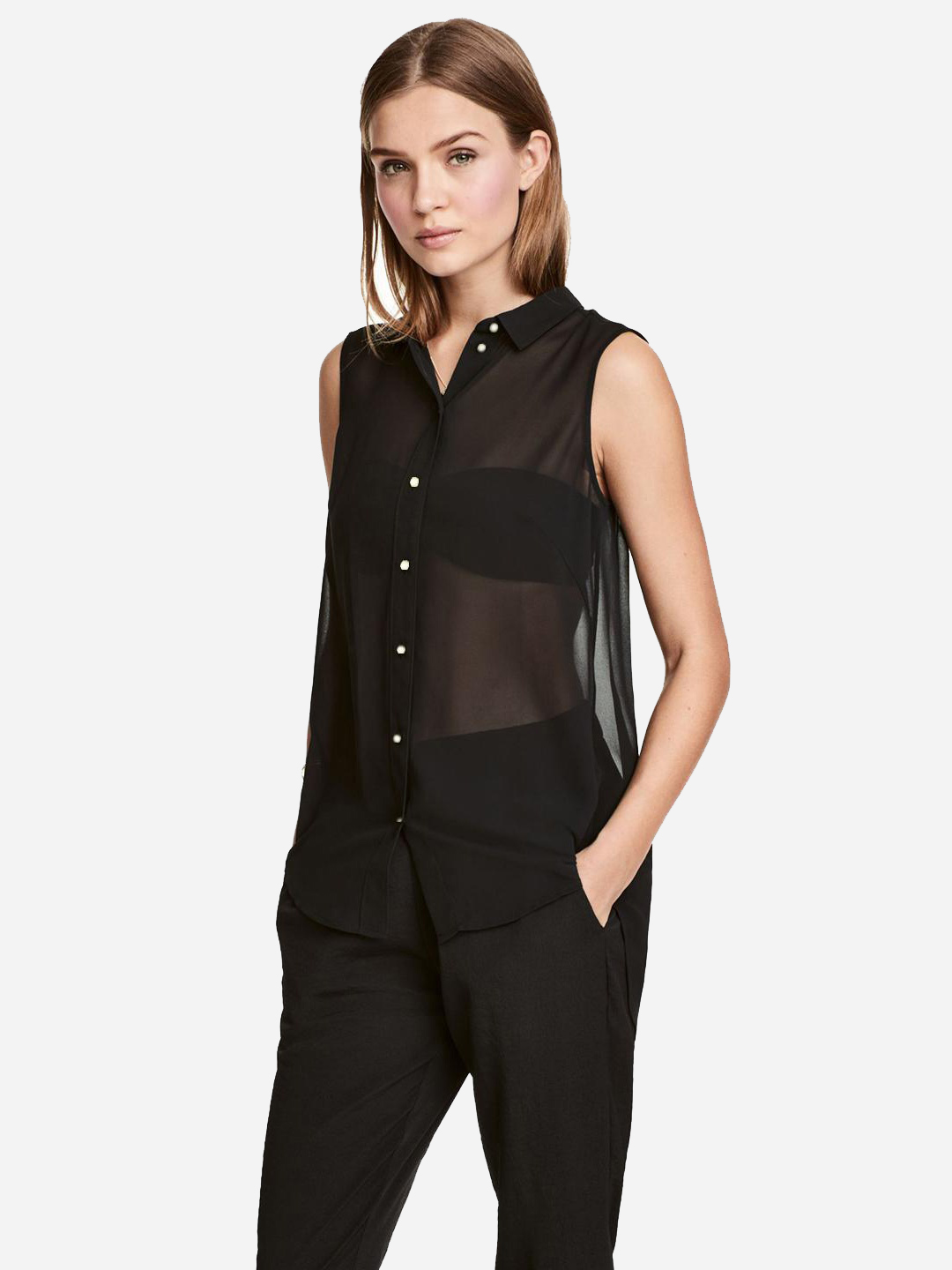 

Блузка H&M 389535005a69 36 Черная