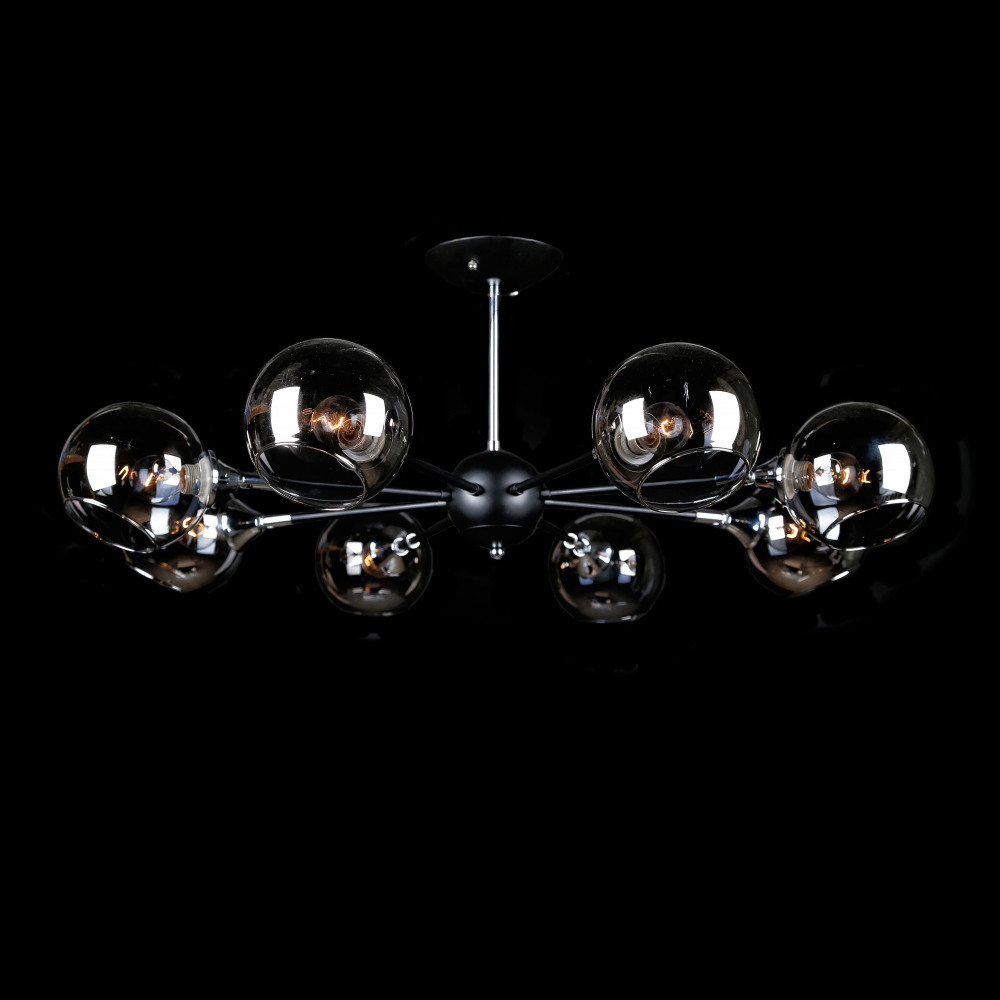 

Люстра "молекула" в стиле лофт на 8 лампочек СветМира (черная) VL-4581/8