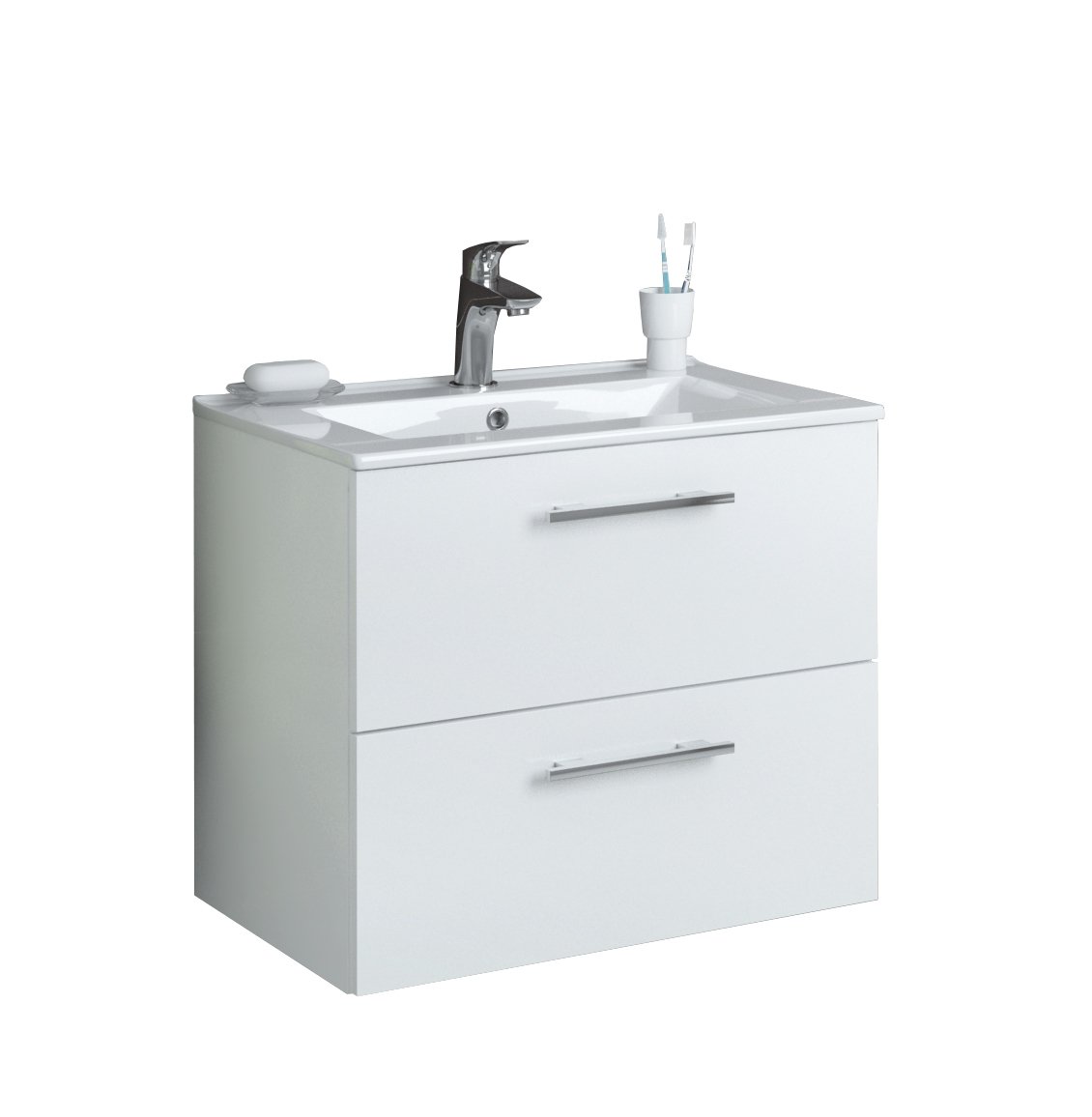 

Тумба Defra PINA 79 см с умывальником керамическим 80см подвесная (205739)