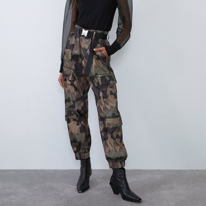 

Брюки женские карго в стиле милитари Khaki Berni Fashion (S) Хаки