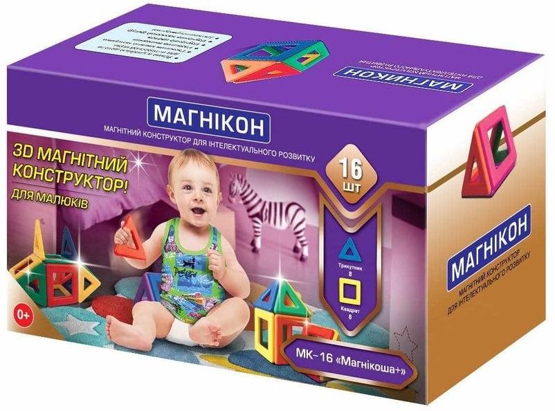

3D магнитный конструктор МАГНІКОН, 16 дет. МАГНІКОША