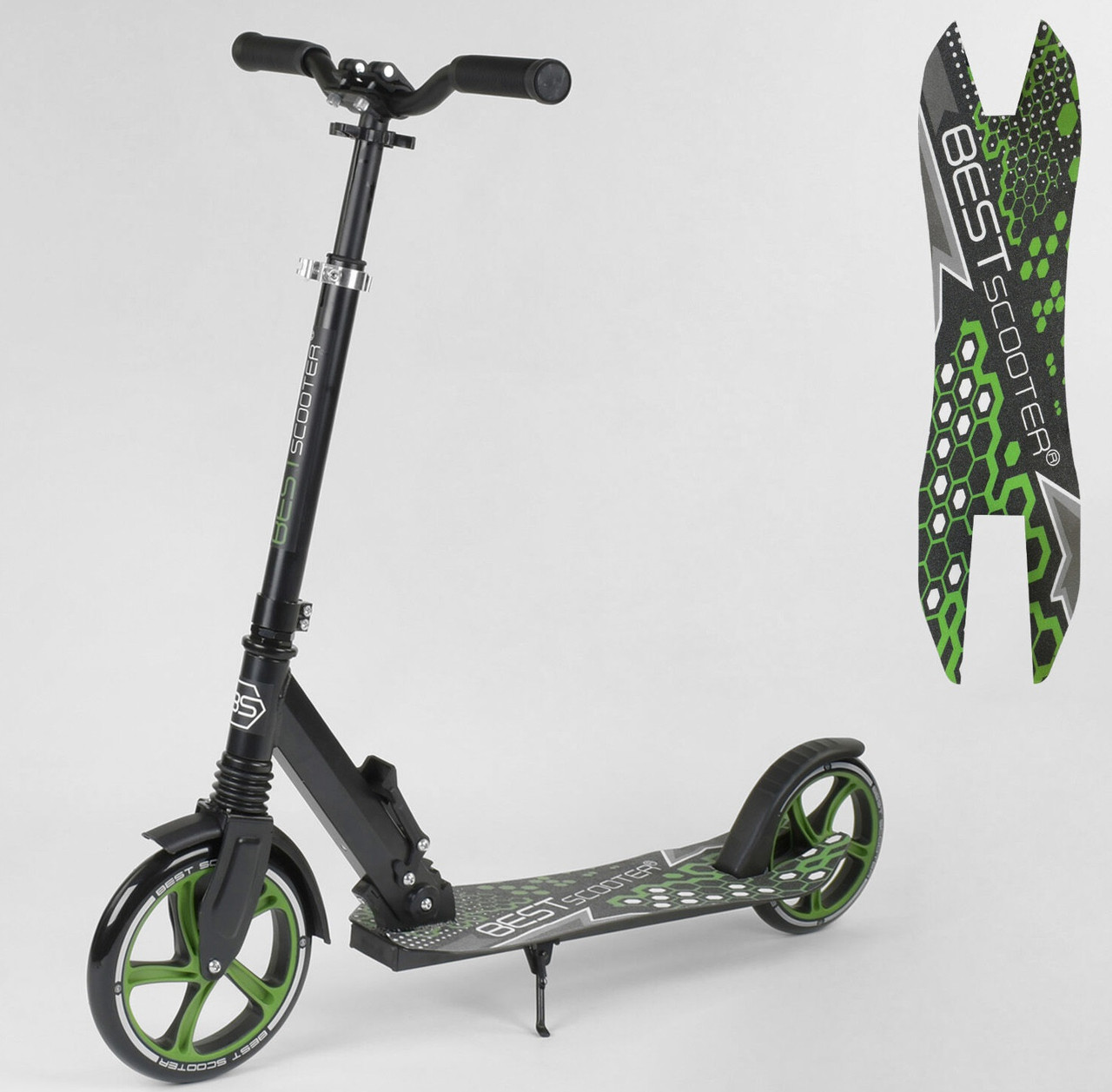 

Самокат двухколесный Best Scooter 70875 зелёный