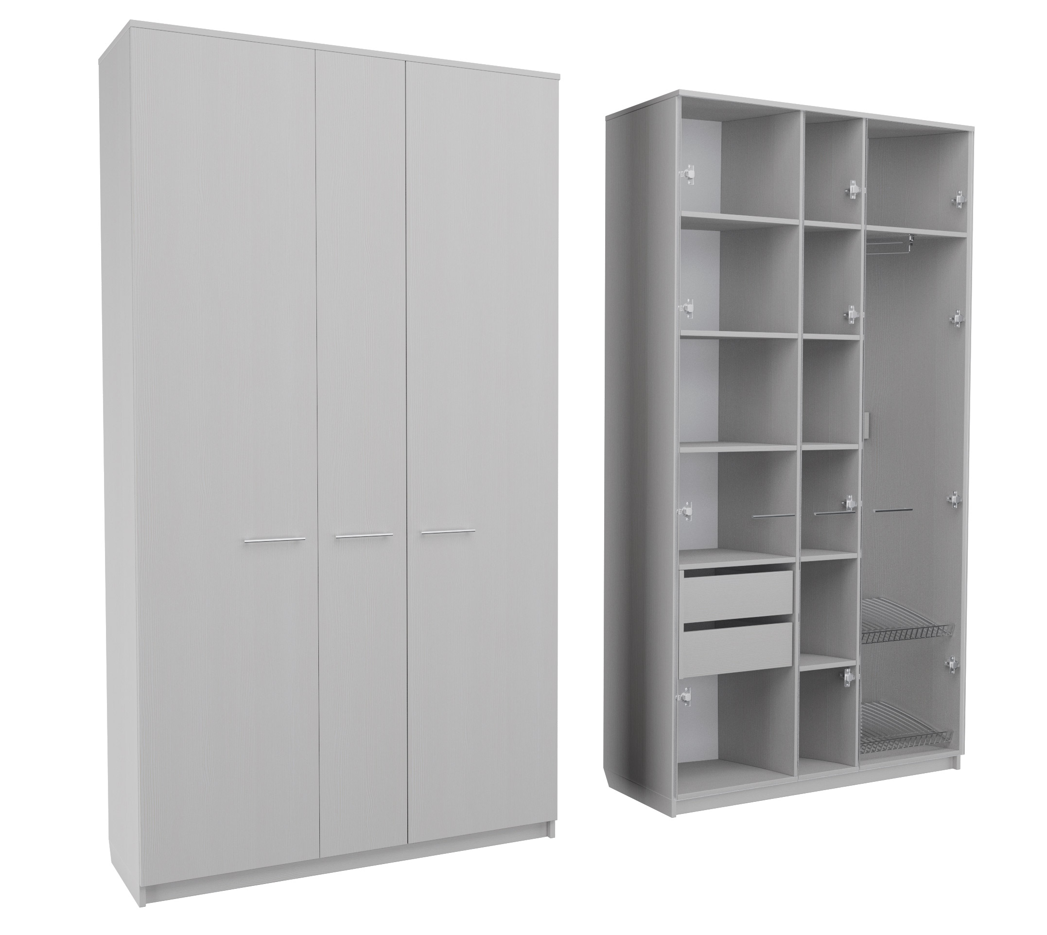 

Шкаф распашной MebelLoft 125х47х240 см белый 1724
