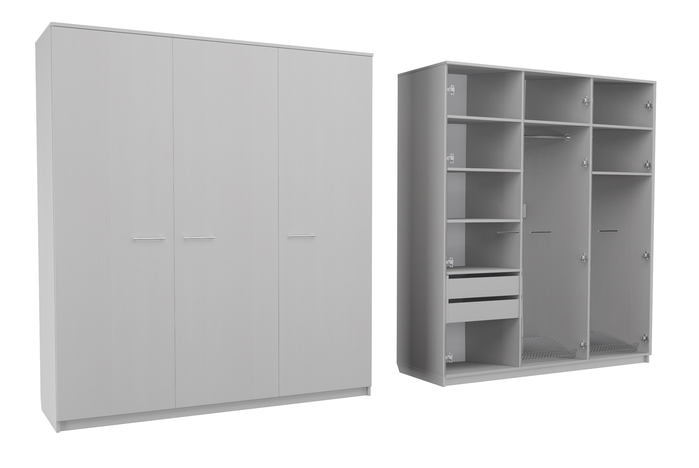 

Шкаф распашной MebelLoft 180х62х210 см белый 1715