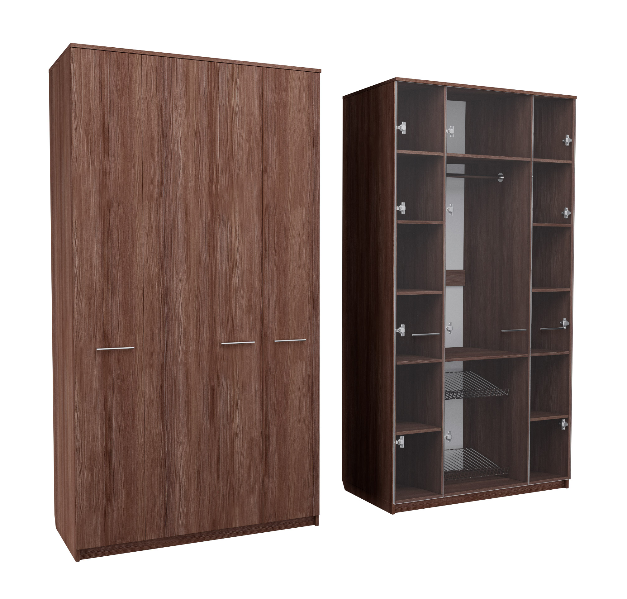 

Шкаф распашной MebelLoft 120х62х240 см темное дерево 1731