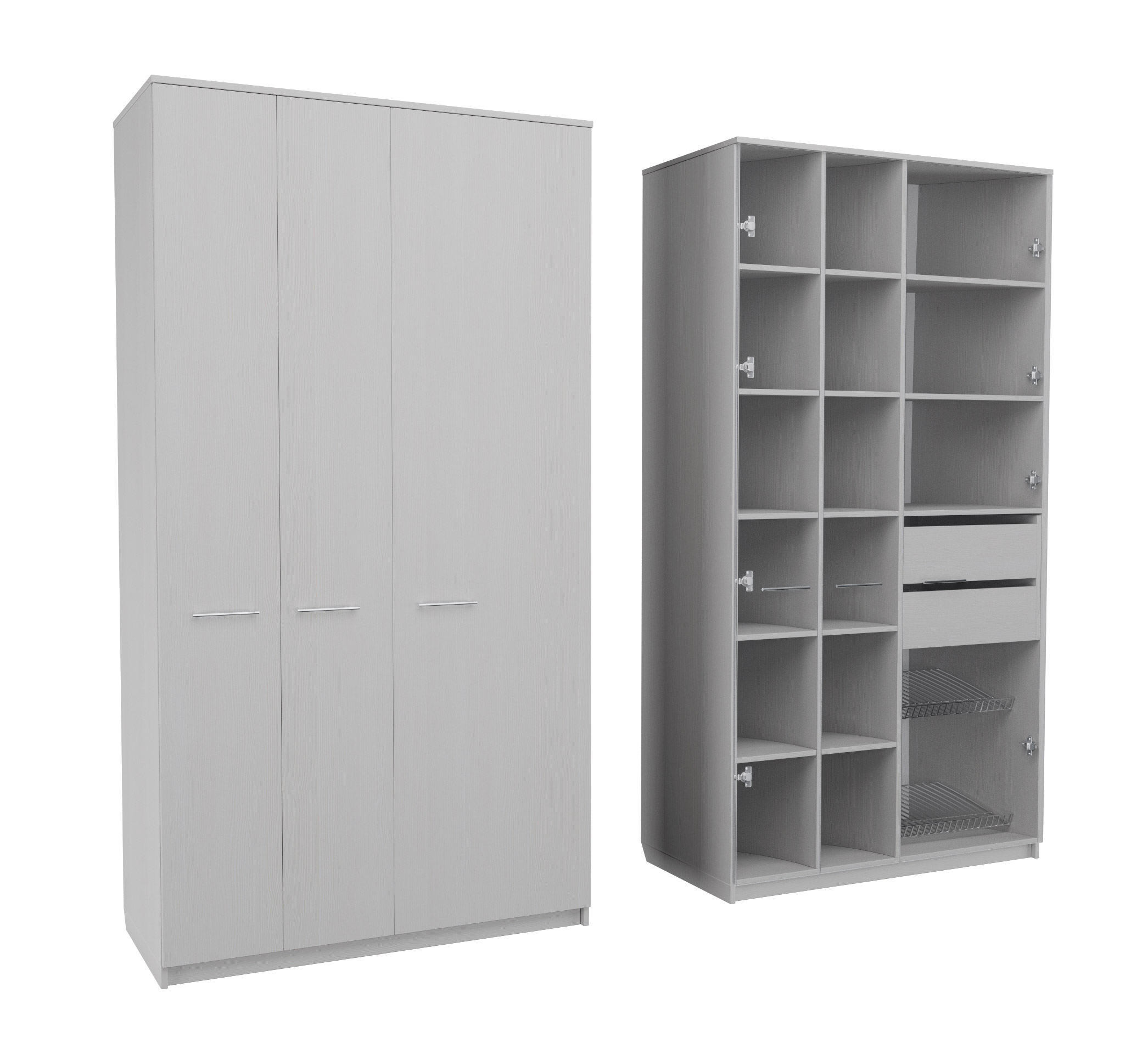 

Шкаф распашной MebelLoft 120х62х240 см белый 1733