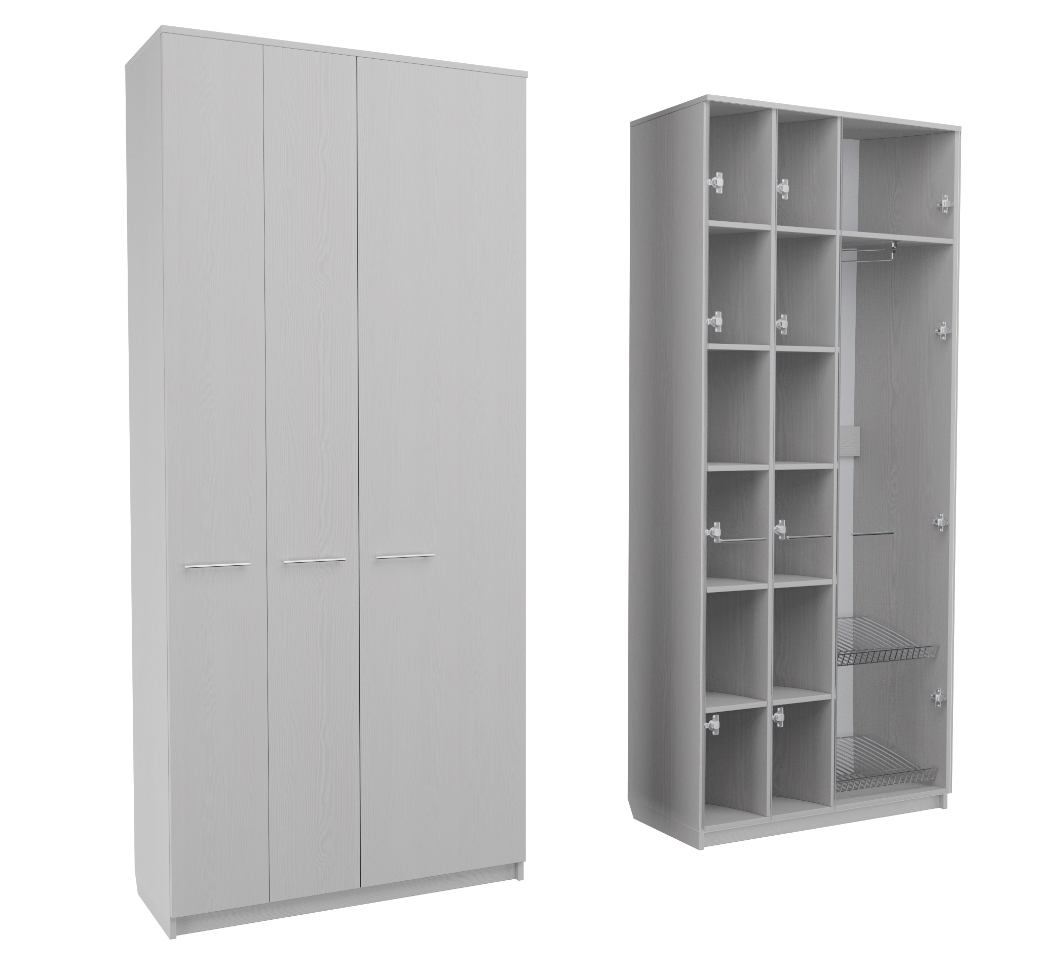

Шкаф распашной MebelLoft 100х47х240 см белый 1723
