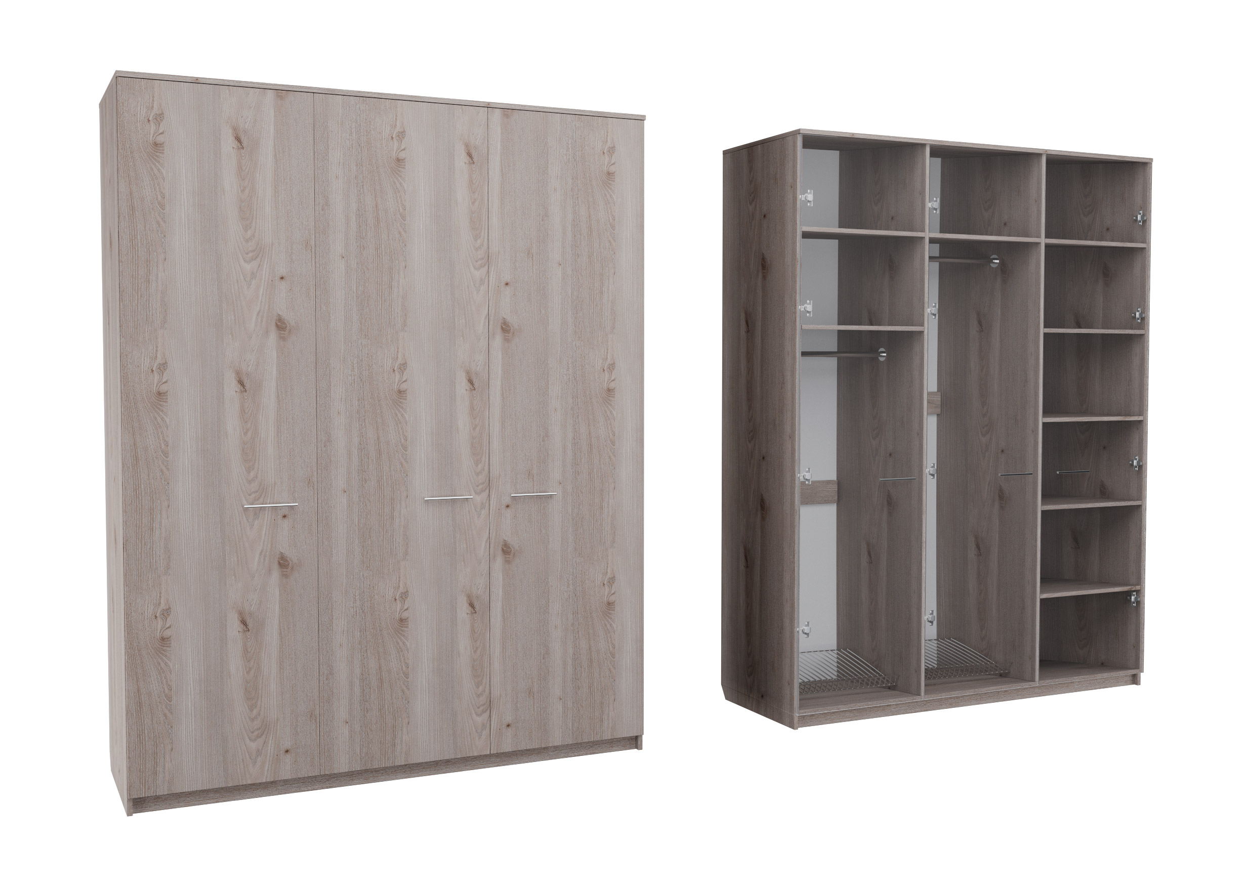 

Шкаф распашной MebelLoft 180х62х240 см светлое дерево 1735