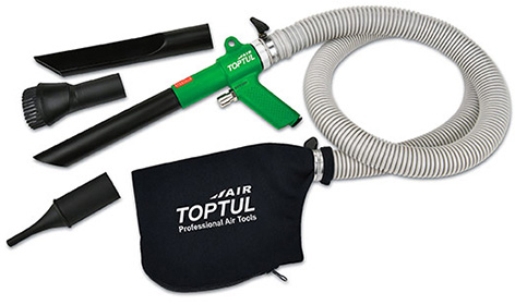 

Пилосос + повітродувка від компресора Toptul 7 од.