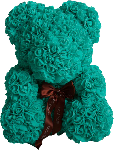 

Мягкая игрушка UFT Bear Flowers Мишка из роз Turquoise 27 см (BB3) (4820176249104)