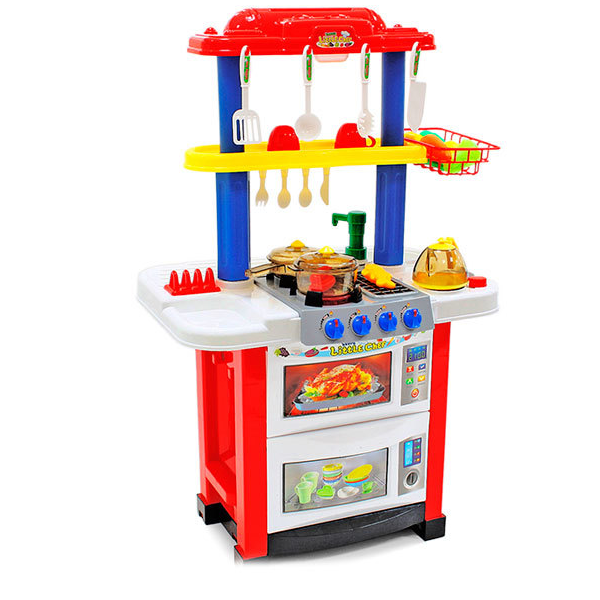 

Игровой набор Tso Zhi Toys 768A детская кухня Happy Little Chef Светозвуковые эффекты Красный