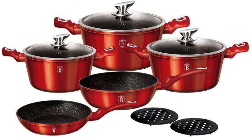 

Набор кухонной посуды Berlinger Haus Burgundy 10 предметов