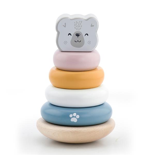 

Пирамидка Белый медведь Viga Toys 8,2х8,2х13 см (igr0000654) Разноцветный