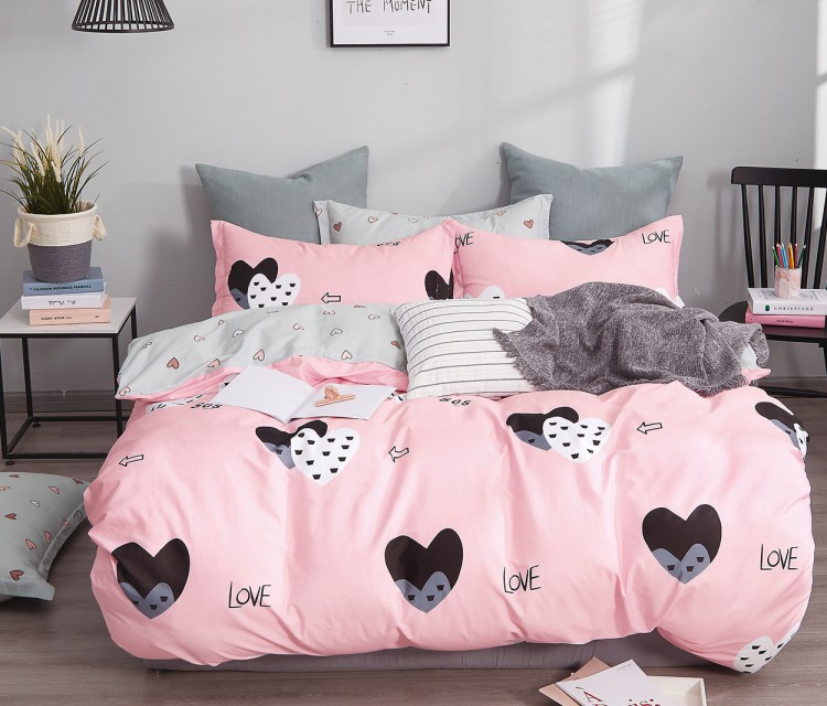 

Постельное белье CottonTwill Сатин Сердечки на розовом 1-спальный 145x215 см ( FB15830CT)